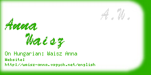 anna waisz business card